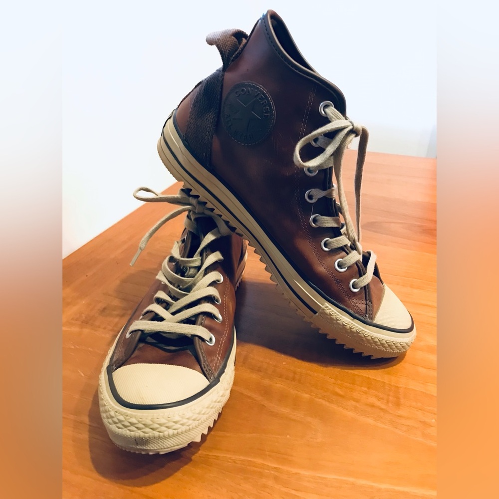 Converse Men's Chuck Taylor All Star Leather High Top - Brown